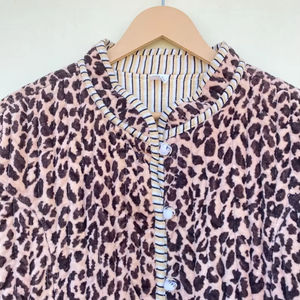 Veste kimono en velours de coton 100% faite à la main |   Automne/Hiver Respirant Écologique Séchage Rapide Anti-Plis Col Rond Matelassé - Product Image 1