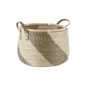 Lot de 2 paniers de rangement naturels tissés à la main Collection de paniers tissés décoratifs - Product Image 5