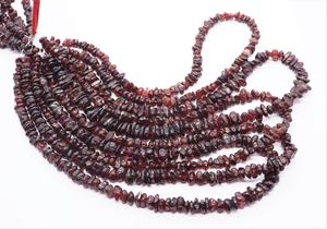Perles de grenat naturel du Mozambique lisses et brutes, 6-7 mm, grenat rouge uni, perles roulées, brin de 16 pouces, grenat du Mozambique irrégulier - Product Image 5