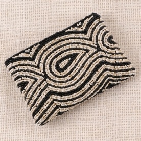 Handcrafted Embroidery Beaded Coin Pouch Unique Compact <b>Wallet</b> with Decorative Bead Patterns for Coins Cash Jewelry and <b>Travel</b> - Product Image 2