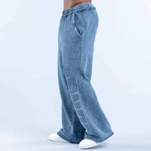 Pantalones Deportivos de Pierna Recta para Hombre, 2026, con Logotipo Personalizado, 100% Algodón, Borde Crudo, Felpa Francesa, Talla Grande, Elásticos en Cuatro Direcciones, Secado Rápido, para Invierno y Gimnasio - Product Image 6