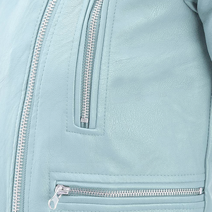 Chaqueta de cuero para mujer, transpirable, antiarrugas, impermeable, ecológica, de primera calidad, ligera. - Product Image 5