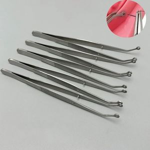 Pinza Quirúrgica Dental de Acero Inoxidable con Punta Perforada para Suturas y Algodón, Fórceps Dentado OEM - Product Image 1
