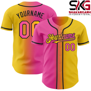 Uniforme de Béisbol Personalizado con Degradado, Nombre, Número, Escritura del Equipo, Manga Corta, Ropa Deportiva - Product Image 1
