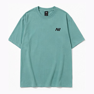 Camiseta de Algodón Teal Extra Grande para Hombre, Marca Privada, Manga Corta, Cuello Redondo, Estilo Casual, con Logotipo Estampado en la Parte Delantera, Tejido Jersey Transpirable - Product Image 1
