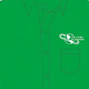 The Links Button Down Shirt Kelly Green with White Logo <b>Mens</b> Casual Long Sleeve <b>Dress</b> Shirt Custom Apparel Bulk Supply - Product Image 2