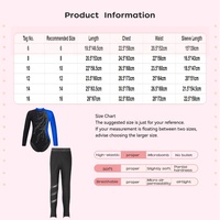 Justaucorps à manches longues avec leggings pour la gymnastique et l'acrobatie, tenue de patinage artistique pour filles de 6 à 16 ans