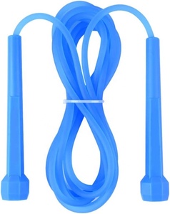 Corde à sauter en PVC en gros, logo personnalisé, saut rapide, poids lourd, corde à sauter sans fil, réglable, roulement, fitness, cordes en plastique - Product Image 1