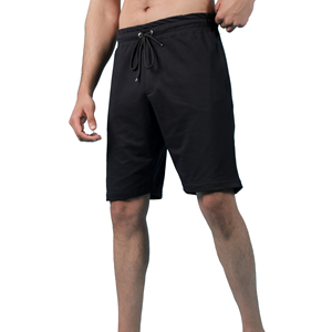 Shorts Bermuda décontractés pour hommes, couleur personnalisable, cordon de serrage sur le devant, 100% coton respirant, séchage rapide, tricoté - Product Image 3