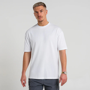 Custom Logo Heavy <b>Weight</b> T-shirts Tee Shirt Oversized <b>Blank</b> T Shirts 280gsm Thick Cotton 100% Cotton Men T-shirt - Product Image 5