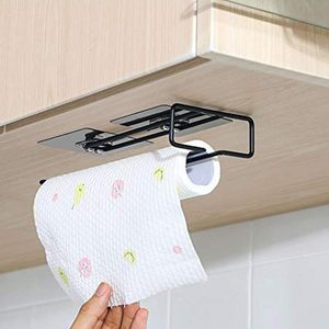 Luxurious Quality Metallic Self Adhesive Wall Mounted 3 in 1 Paper Towel Holders Towels <b>Bathroom</b> <b>Accessories</b> Available for Sell - Product Image 1
