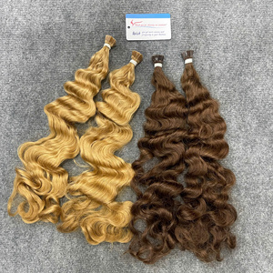 Extensions de cheveux humains à pointe plate de qualité supérieure du Vietnam, boucles birmanes à la vapeur, pointes colorées, cuticules intactes alignées, sans perte de cheveux - Product Image 3