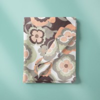 Tissu en voile de coton imprimé numérique à motifs floraux vintage léger, collection 2026, idéal pour les robes et vêtements féminins