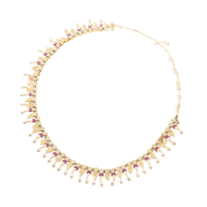 Floral Fashion Body Chain with Gold Polish - Product Image 2