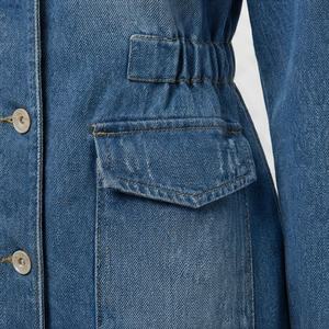 Vestes pour femmes Veste en jean Épaule tombante Veste en jean noir Manteaux pour femmes - Product Image 5