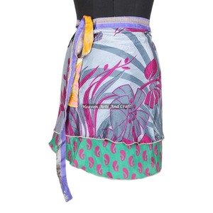 Minifalda Cruzada de Seda Elegante y Moderna, Minifalda Cruzada de Seda de Última Moda y Buena Calidad para la Playa - Product Image 1