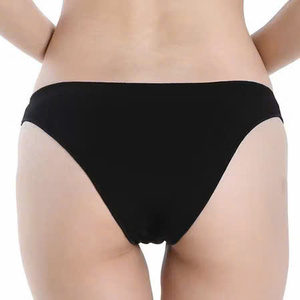 Culottes hipster respirantes en coton tricoté uni avec élasthanne pour femme - Product Image 4