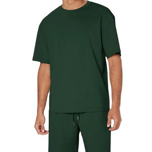 Customized Men Summer T-Shirt Short <b>Set</b> Two Piece <b>Jogger</b> Twin <b>Set</b> Breathable Cotton Fabric Custom T-Shirts <b>Matching</b> Shorts - Product Image 1