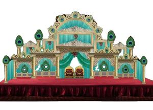 peacock mandap setup/Fiberglass wedding mandap/Iron Mandap Stage <b>Backdrop</b> for Weddings Alternatives Traditional Wedding - Product Image 6