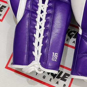 Gants de boxe professionnels à lacets, gants d'entraînement et de combat, équipement de protection en cuir durable pour la boxe et les arts martiaux professionnels - Product Image 6