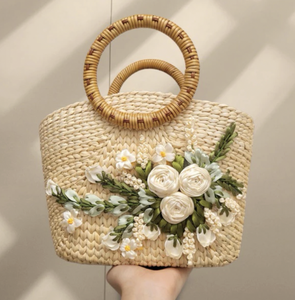 Bolso de Jacinto de Agua Hecho a Mano en Vietnam, Bolso Tejido de Fibra Natural para Moda, Compras, Viajes y Uso Diario - Product Image 6