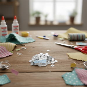 Paillettes ILAN 6mm Argento 15g Per Artigianato e Decorazione - Product Image 3