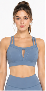 Women's Active Sports Bra Breathable Seamless Stretch Yoga Gym Fitness Running Crop <b>Top</b> U Neck Design Logo <b>Low</b> MOQ Medium - Product Image 5