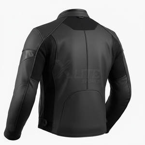 Chaqueta de Motociclista Impermeable y Cortavientos de Moda para Hombre, Cuero Genuino Resistente, Puños y Cintura Ajustables, Uso Diario - Product Image 4