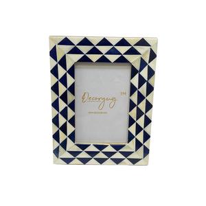 Cadre photo rectangulaire en mosaïque de coquillages fait main Decoryug, décoration moderne pour la maison, cadre photo rectangulaire en corne - Product Image 1
