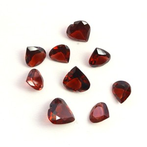Perles de grenat naturel de 8 mm, taille cœur, facettées, pierres précieuses de haute qualité pour la fabrication de bijoux, prix d'usine, vente en gros - Product Image 2