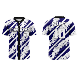 Dernier modèle de maillot de baseball personnalisé par sublimation, manches courtes, col en V, tissu léger, doux, respirant, confortable, unisexe - Product Image 6