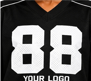 Camiseta de Fútbol Americano Negra para Mujer, Cuello en V, Manga Corta, Número 88, Logotipo Frontal, Ropa Deportiva del Equipo - Product Image 6