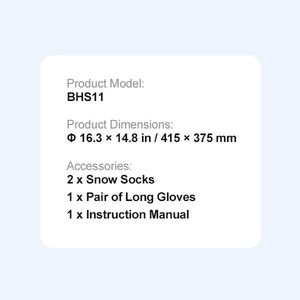 Cadenas de nieve de fibra de poliéster engrosadas de cobertura total para neumáticos de coche, SUV, camioneta, cubiertas de rueda para mejorar la tracción en la nieve - Product Image 6