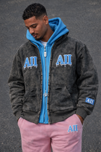 Premium Men's Double Layer Acid Wash Hoodies Sweatshirt Heavy Cotton Streetwear Custom OEM Clothing Factory Wholesale Supplier - Product Image 4