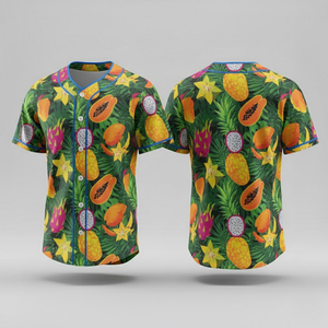 Camiseta de Béisbol Sublimada Transpirable Personalizada con Botones Completos, Uniforme de Equipo con Estampado Personalizado para Deportes Escolares 2026 - Product Image 4