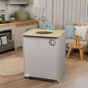 Juego de Juguetes de Cocina Hao Hung Long, Lavabo de Madera Contrachapada de Pino Americano, Material Duradero y Seguro, Bordes Lisos, para Niños de 2 a 7 Años - Product Image 2