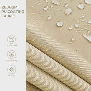 Toldo Retráctil Beige de 16 Pies x 10 Pies, 280 g/m², Resistente a los Rayos UV, para Terraza, Balcón, Patio, Plegable, 5 m, 3 m, 6 m - Product Image 6