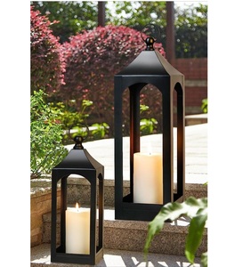 Faroles Decorativos Modernos de Metal Negro para Colgar, Ideales para Decoración del Hogar, Fiestas y Eventos - Product Image 1