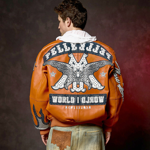 <b>Leather</b> Varsity <b>Jacket</b> Custom Letterman Bomber <b>Jacket</b> Embroidered Streetwear <b>Jacket</b> Gift for <b>Men</b> Women - Product Image 2