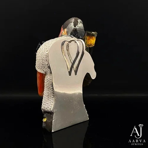 Collier pendentif figurine 3D en argent plaqué or avec moissanite, style hip-hop, unisexe, bijou chaîne, cadeau, pour soirée - Product Image 5