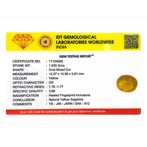 Natural Yellow Sapphire 5.15 Carat Loose Gemstone for Fine Jewelry - Product Image 4