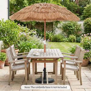 Juego de 2 Sombrillas de Playa de 6 Pies con Techo de Paja, Inclinación con Botón y Bolsa de Transporte - Product Image 2