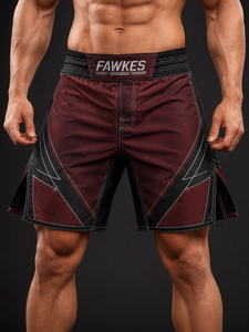 Fawkes Boxing <b>Shorts</b> Men's Blue Black <b>Silver</b> Lightning Print Moisture-Wicking Breathable Regular Fit Adult Customized Fabric - Product Image 4