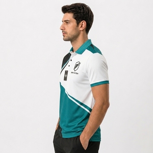 Chemise de golf sportive en toile de polyester de haute qualité pour homme, avec logo personnalisé brodé - Product Image 6