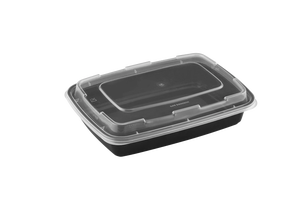 Recipiente Rectangular de Plástico para Alimentos con Tapa, Apto para Microondas, Libre de BPA, Compartimento Único, Diseño Simple y Portátil, 28oz - Product Image 4