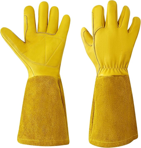 Guantes de cuero de vaca para soldadura MIG, resistentes a cortes, abrasión y calor - Product Image 1