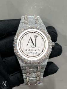 AARVA JEWELS นาฬิกาสแตนเลสสตีลหรูหรา 41 มม. แบบกลม อนาล็อก ควอตซ์ กันน้ำ 10 บาร์ ผู้ชายผู้หญิงแฟชั่น - Product Image 5