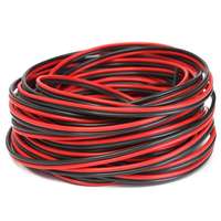 Câble audio rouge et noir, isolation PVC, câble plat double ruban 12/14/16AWG 2*1.5mm/2.5mm, fil de cuivre torsadé/CCA pour Dubaï