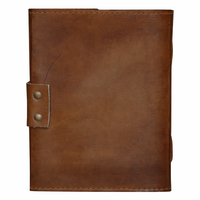 Carnet de croquis vierge en cuir vintage New Era, papier à bords festonnés style antique, 120 feuilles, personnalisable avec logo, vente en gros