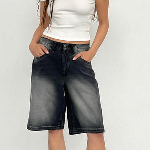 Shorts en jean personnalisés pour femmes, vente directe usine, décontractés, marque privée, 100% coton respirant, écologiques, streetwear, taille haute, fermeture éclair - Product Image 4